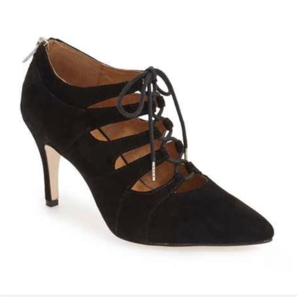 CORSO COMO Cocktail Lace-Up Suede Leather Pointy Toe Pumps